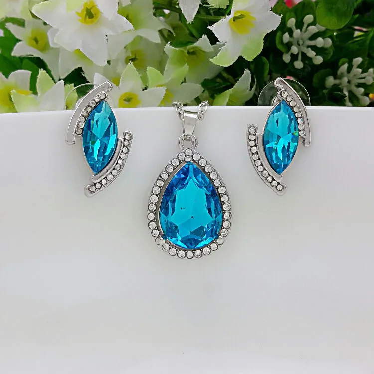 Комплект из колье и серёг с австрийским кристаллом|fashion jewelry set|jewelry setsjewelry sets fashion |