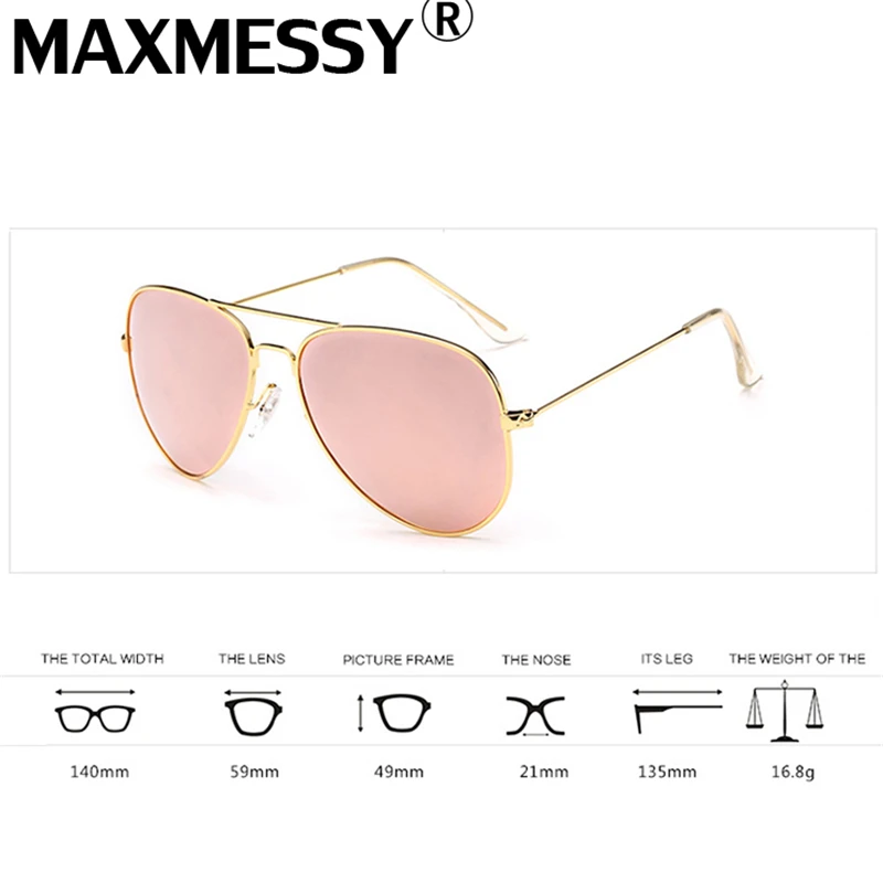 MAXMESSY мужские женские солнцезащитные очки унисекс покрытие зеркало