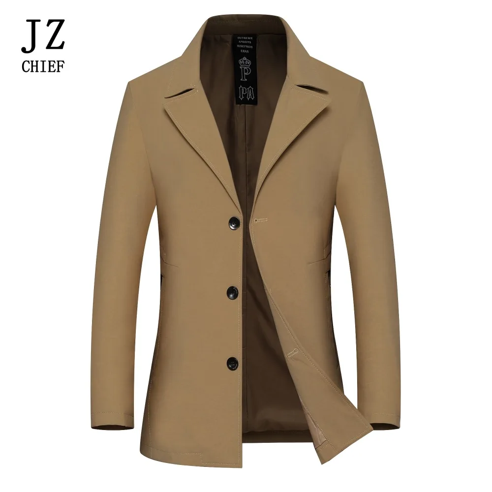 Jacket Coat Men Waterproof Mens Classic Overcoat Slim Fit Casual Business Trench Masculino Mid-long Outerwear | Мужская одежда