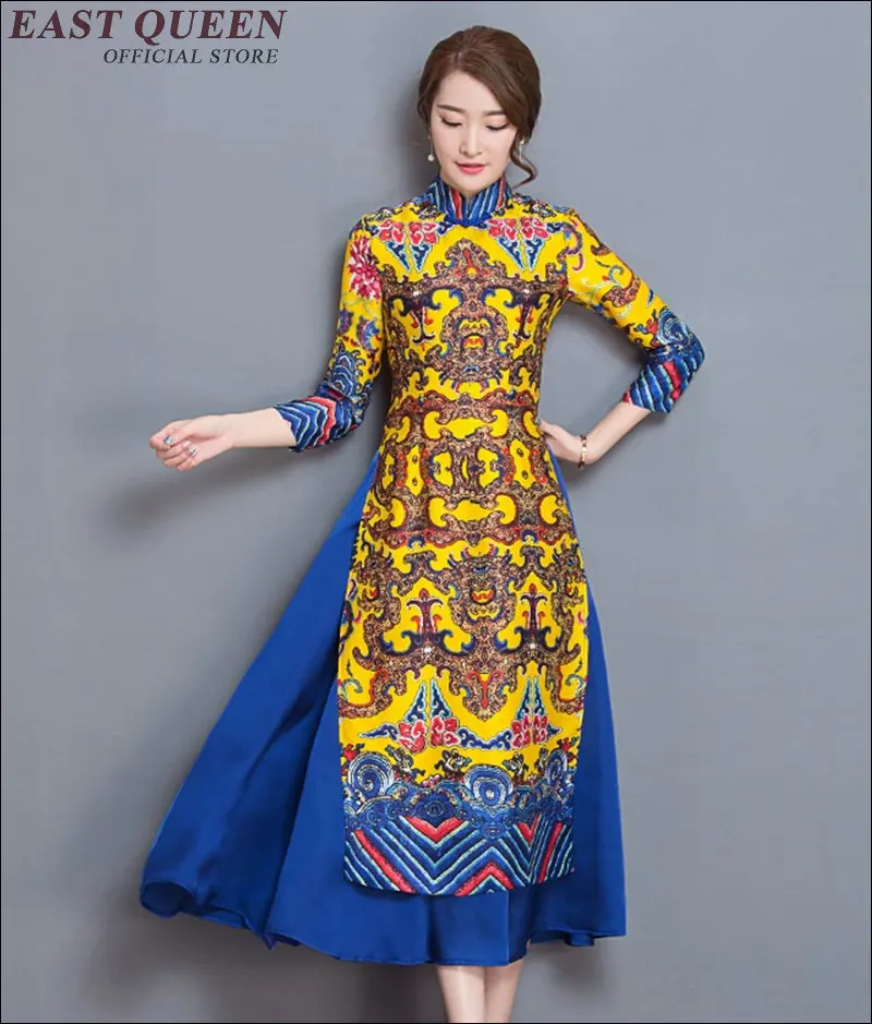 Очаровательное Ретро китайское женское осенне-зимнее велюровое платье Ципао