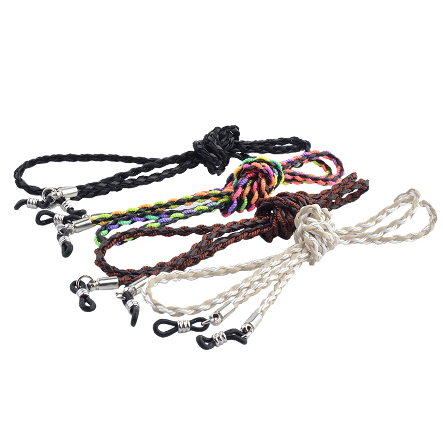 

10pcs handmade leather&nylon eyeglass sunglasses neck string cord eyewear lanyard holder Wholesale