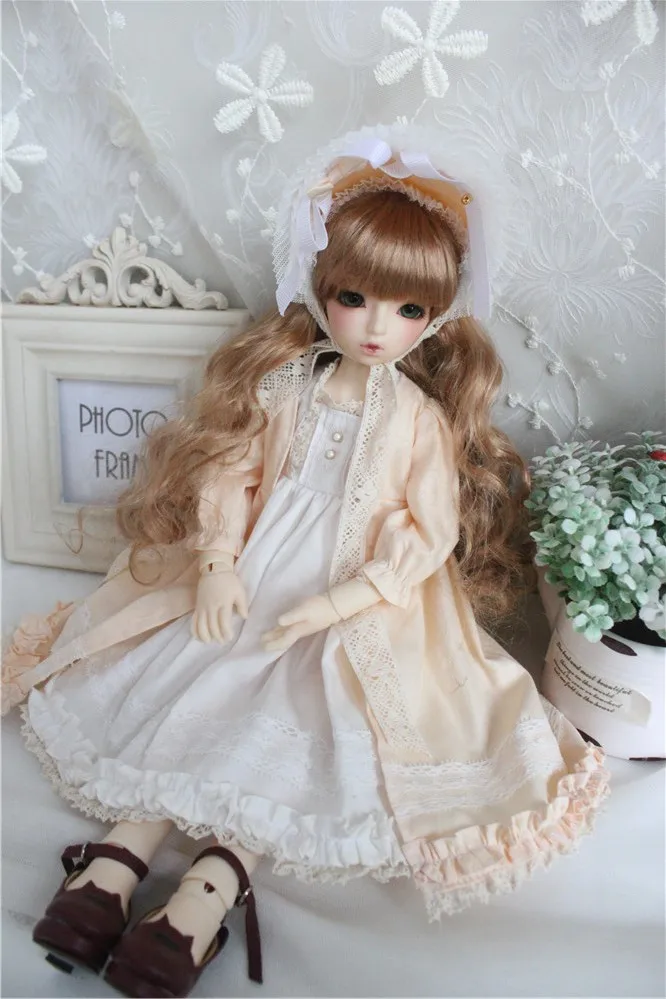 BJD платье 1/4 1/6 платье для куклы+ пальто+ BB шляпа для 1/6 YOSD 1/4 BJD MSD аксессуары для куклы Одежда для куклы костюм из 3 предметов