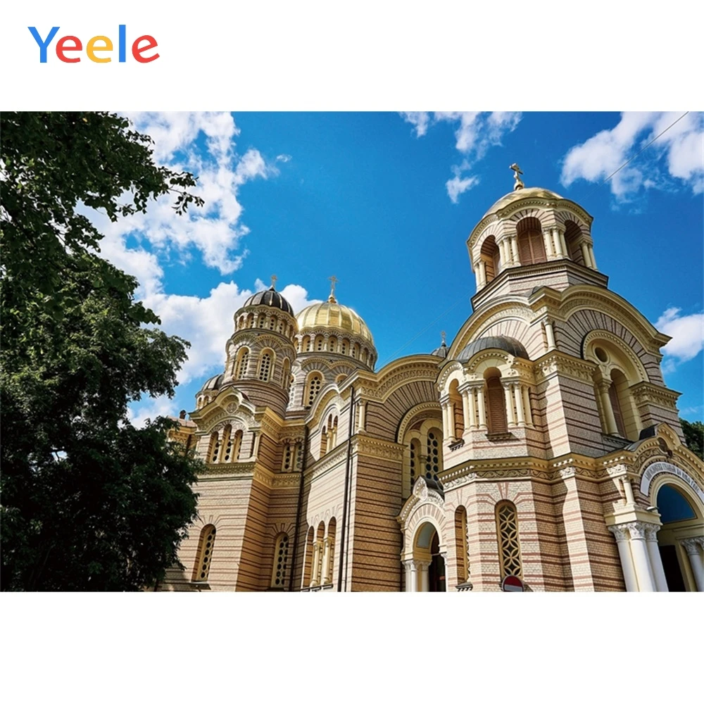 Фоны Yeele для фотосъемки детей с изображением голубого неба белого облака
