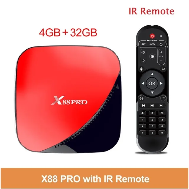 4G32G X88 pro Android 9,0 ТВ приставка голосовой гироскоп 4G 64G Rockchip RK3318 4 ядра 2,4G& 5G Wifi 4K HDR телеприставка USB 3,0 Поддержка 3D фильма - Цвет: 4G32G