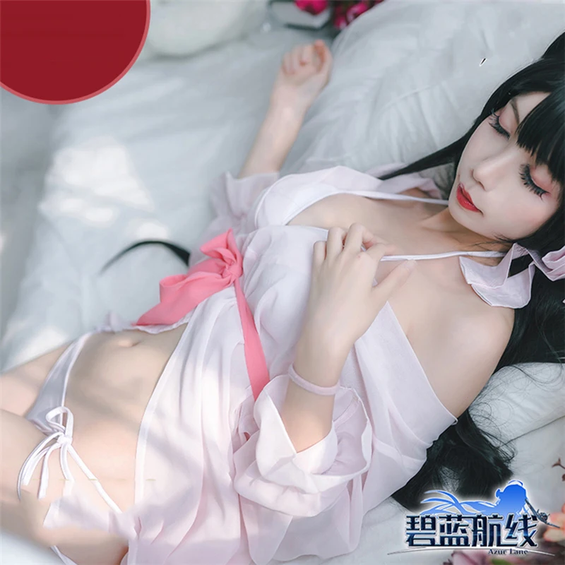 Костюм для косплея Azur Line Hiei-chan розовая сексуальная пижама ночная рубашка бикини