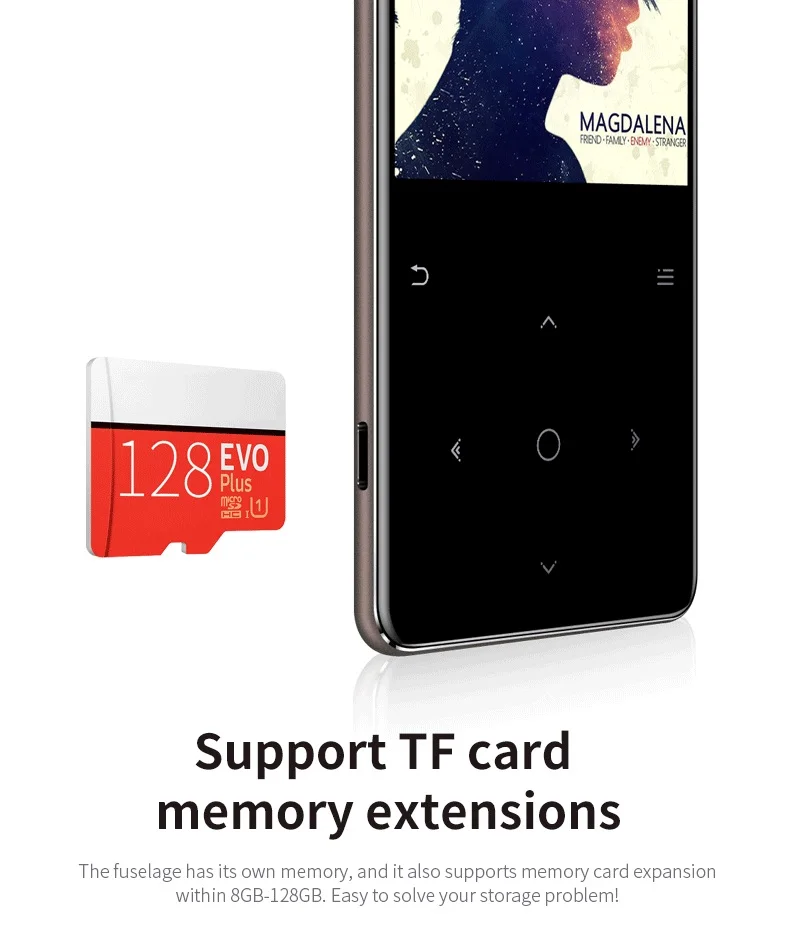 IQQ Bluetooth MP 4 игрока 2,4 дюймов Экран Hifi 8 г Touch 450 мАч FM Регистраторы Портативный видео плеер с динамик языков наушники
