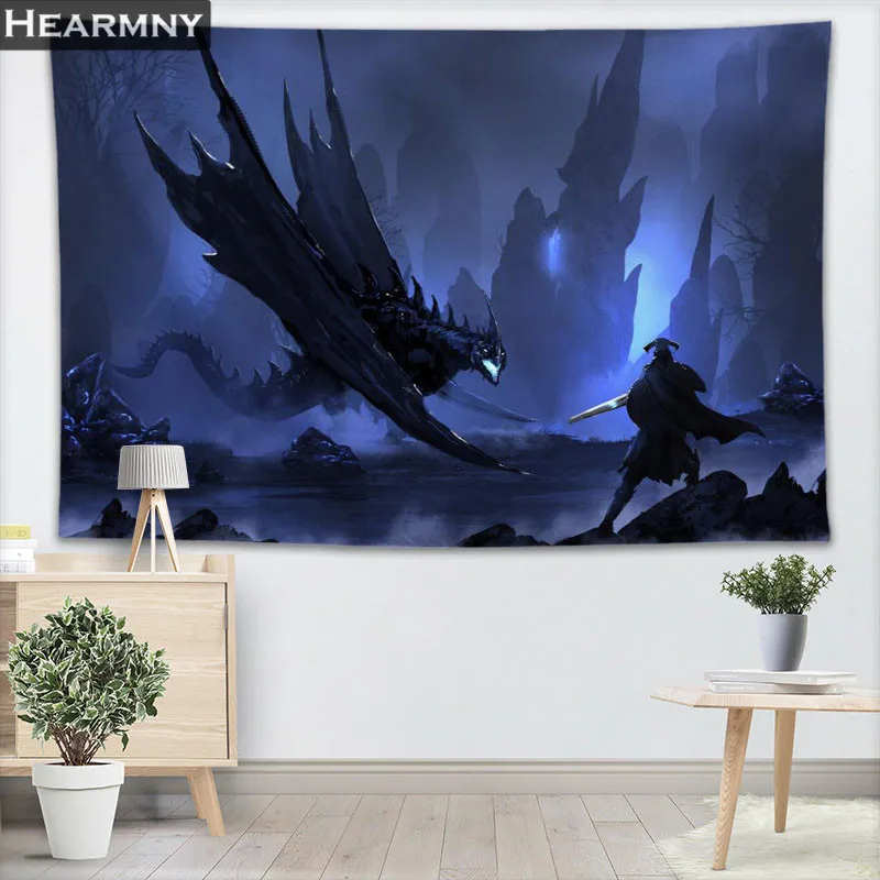 Гобелен HEARMNY Dragon Настенный декор гобелен для украшения дома туристический спальный коврик - Цвет: 4