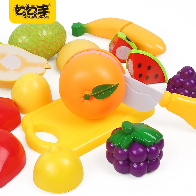GouGouShou 14PC Cutting Fruit Food Pretend Play Toy For Children Kid Educational kid's Kitchen With Basket | Игрушки и хобби