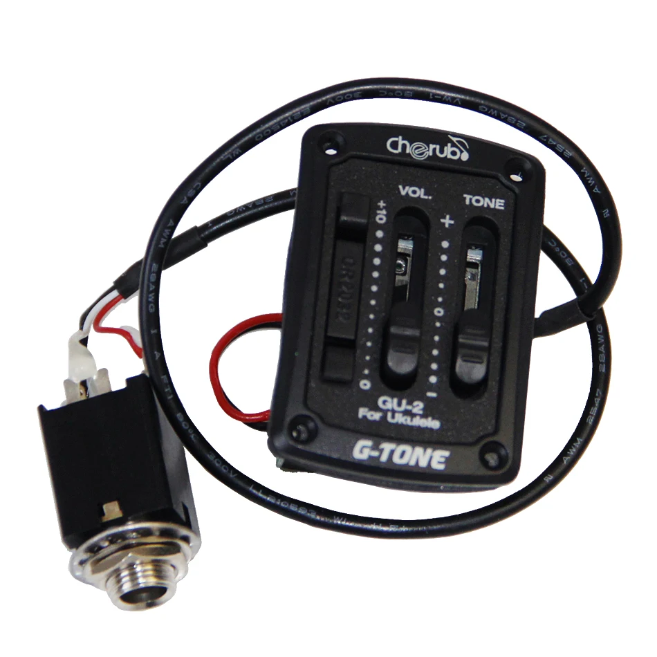 Cherub акустическая укулеле Preamp GU-2 1 полосный эквалайзер для укулеле/звукосниматель для укулеле держатель для медиаторов