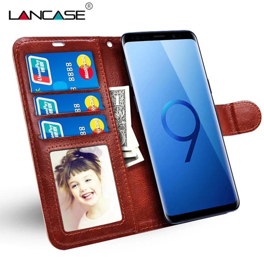 Чехол Кошелек LANCASE для Samsung S9/S9 PLUS чехол Note 9/8 кошелек S8/S8 кожаный с