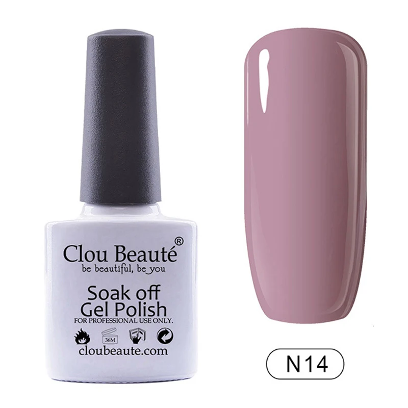 Гель лак для ногтей Clou Beaute телесного цвета УФ гель 10 мл отмачиваемый бежевый нейл