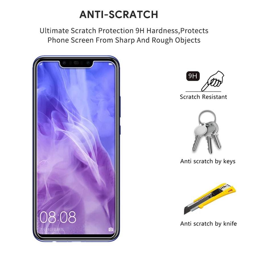 2 шт./лот защитное стекло закаленное для Huawei Nova 3i nova защита экрана 9H жесткая пленка