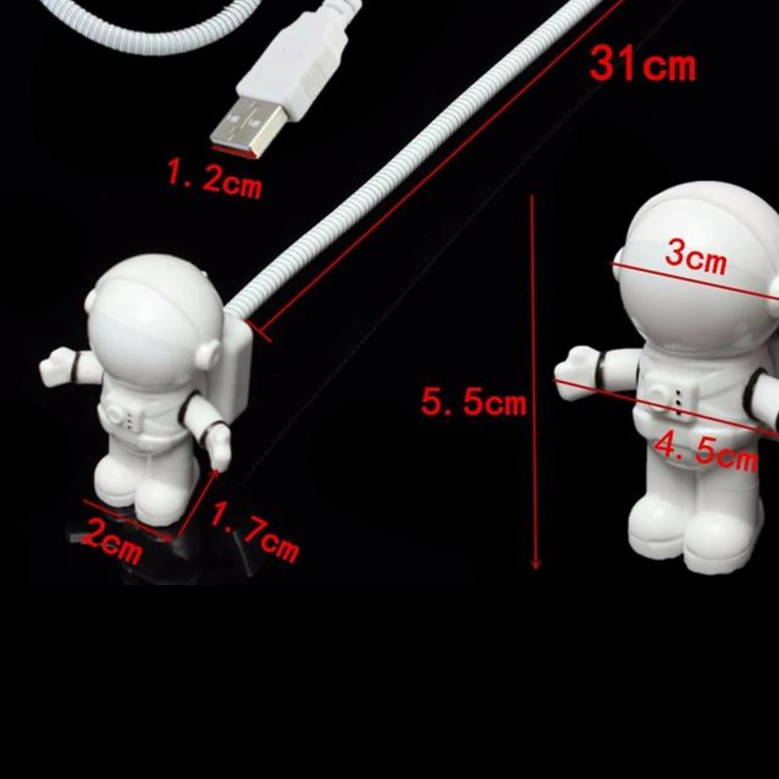 Cute Astronaut Style Computer USB Light Lamp Flexible Bulb for Laptop PC Reading Accessories Tablet | Компьютеры и офис