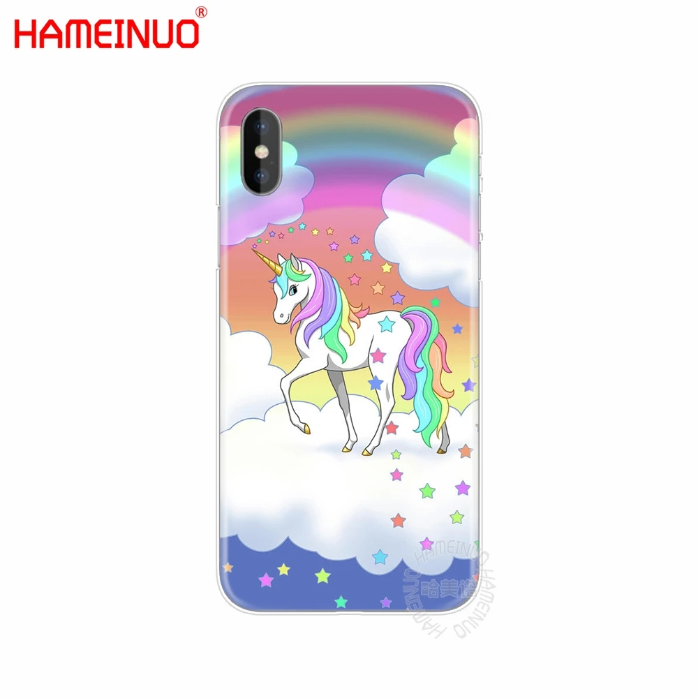 HAMEINUO единорог на радуге джетпак чехол для мобильного телефона iphone X 8 7 6 4