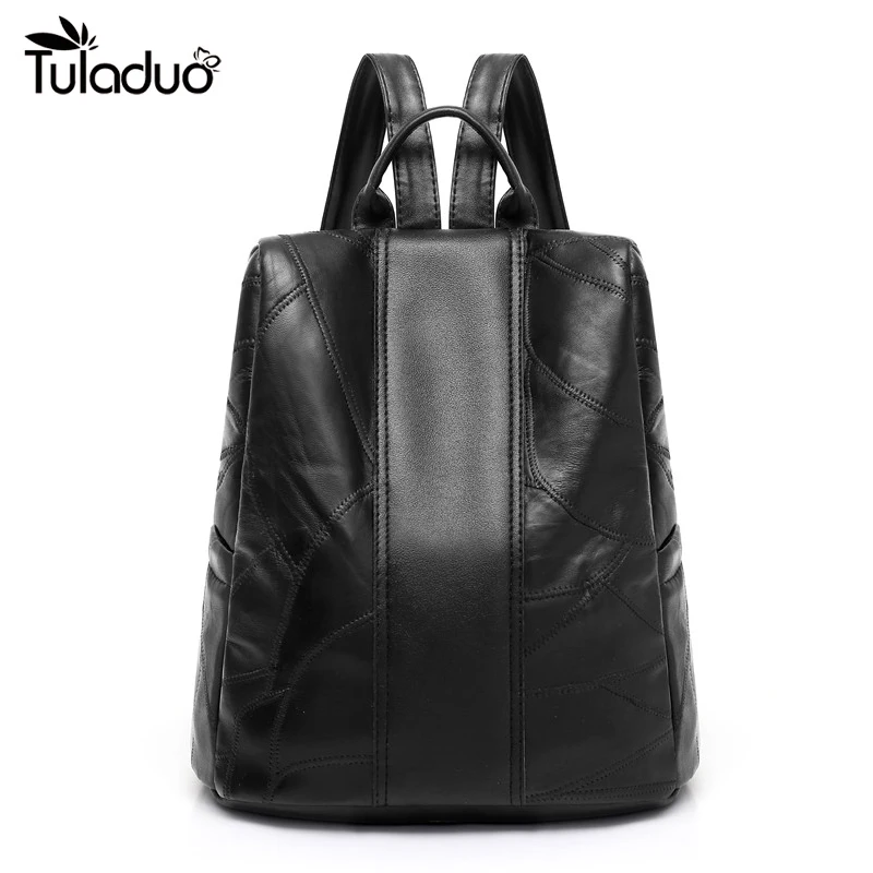 

2022 Fashion Women Backpack New Travel Bacpack Korean Women Female Rucksack Leisure Student School Bag Soft Pu Leather Women Bag