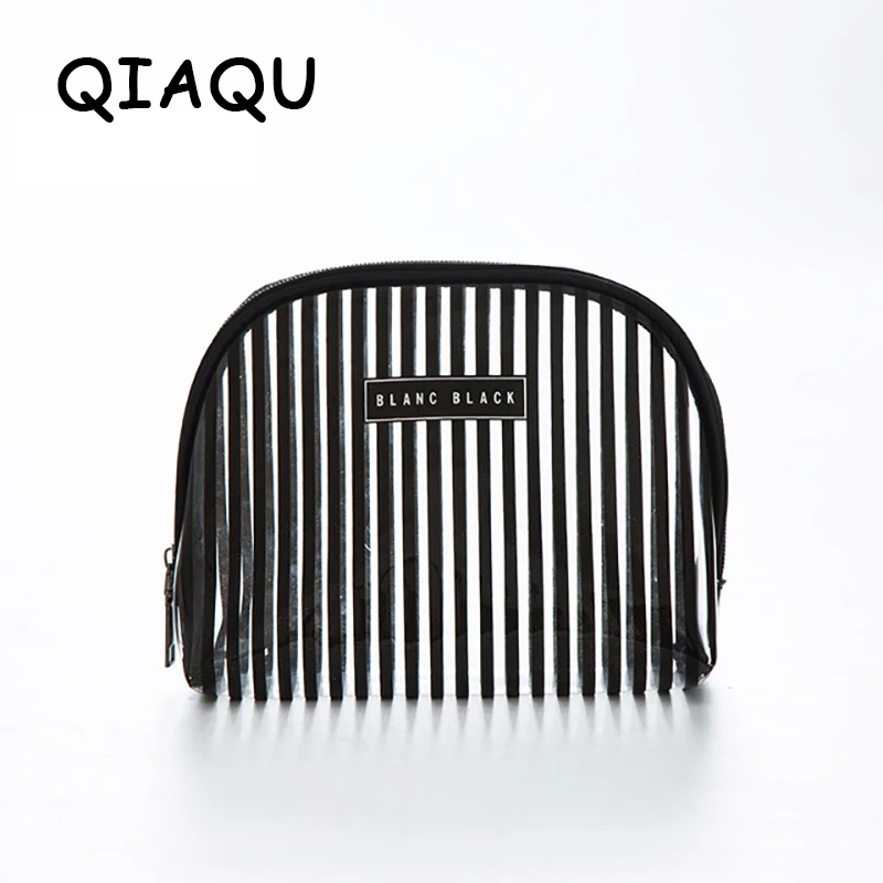 

QIAQU Transparent Waterproof PVCTravel Cosmetic Bag Travel Toiletries Bags Makeup With Zipper Bag Portable Luggage Accessories