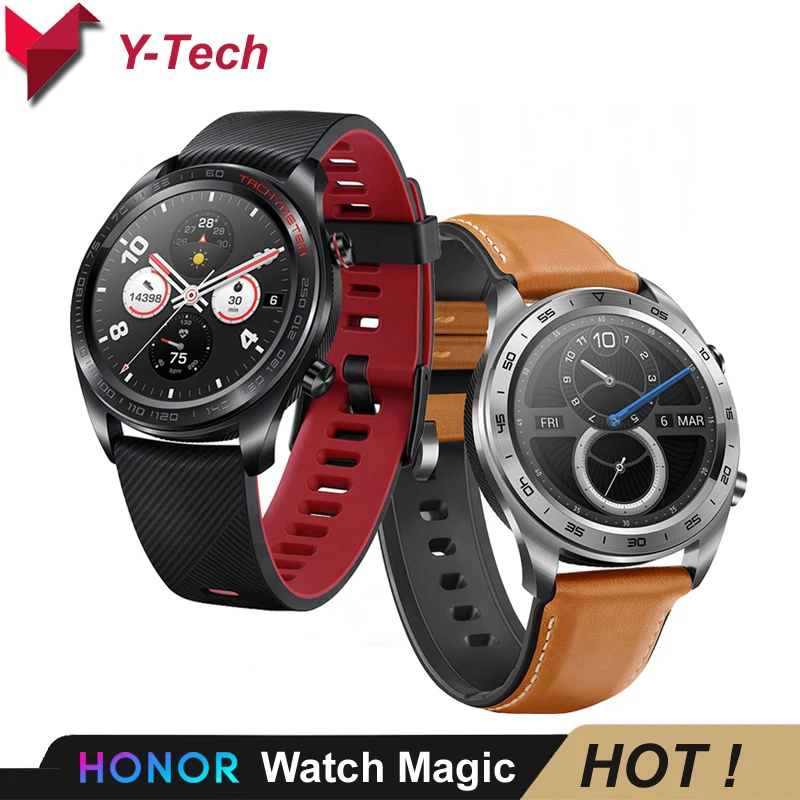 Умные часы Huawei Honor Watch Magic NFC GPS 5ATM водонепроницаемые с пульсометром трекер сна 7
