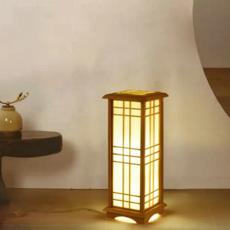 Напольная Лампа из цельного дерева настольная лампа для глаз художественная