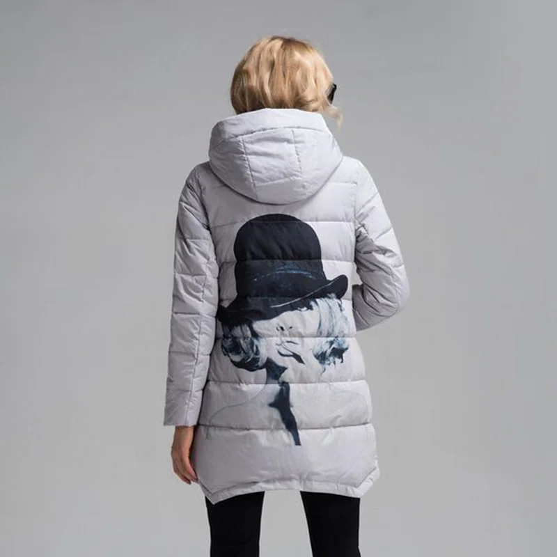 2018 зимняя куртка женская Новая модная парка Женская с капюшоном брендовая плюс