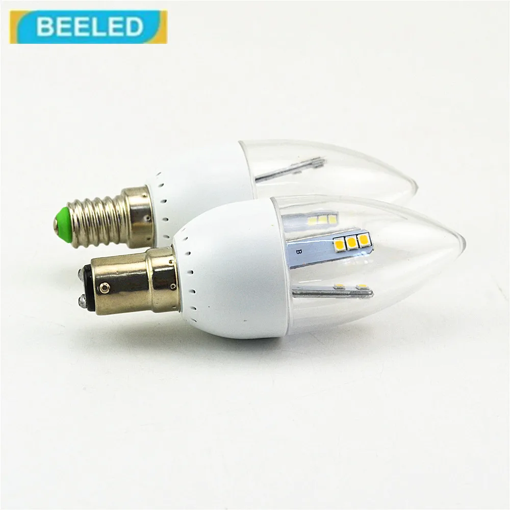 LED Candle light 3W Bulb lamp white 220V B15 E14 Crystal bulb led home decor lighting decorative | Освещение