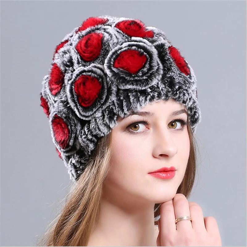 Классические женские шапки из меха кролика рекс модные розовые стильные шапочки милые шапки для девочек зимняя теплая натуральная меховая шапка LX00212