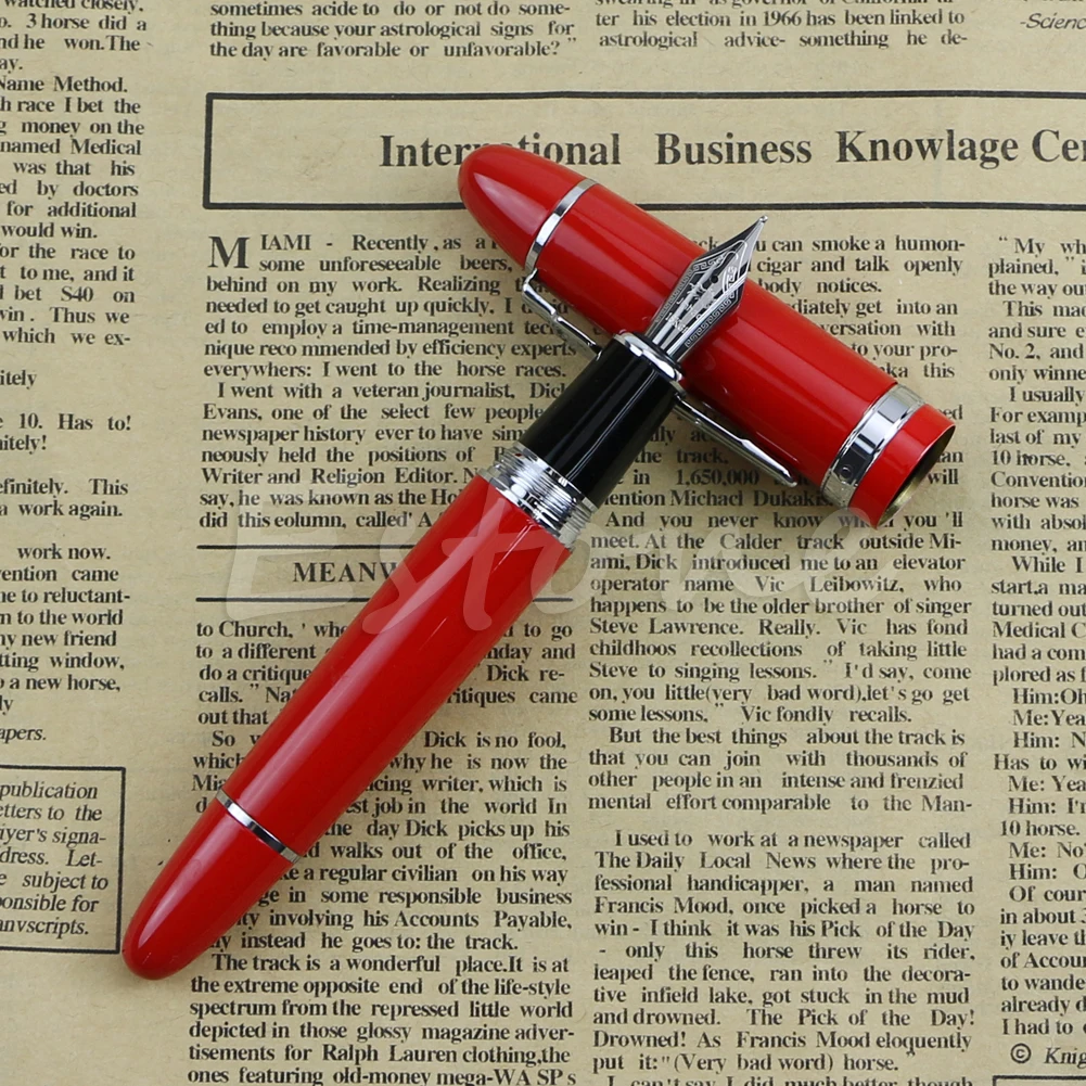 Горячая Распродажа роскошная стальная перьевая ручка Jinhao 159 с синим и серебряным