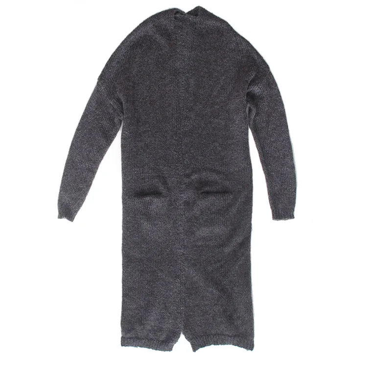 

YUNINYOYO Lightweight comfortable recessed collar basic back swing fork Mohair women spring autumn knitted cardigan thin coat