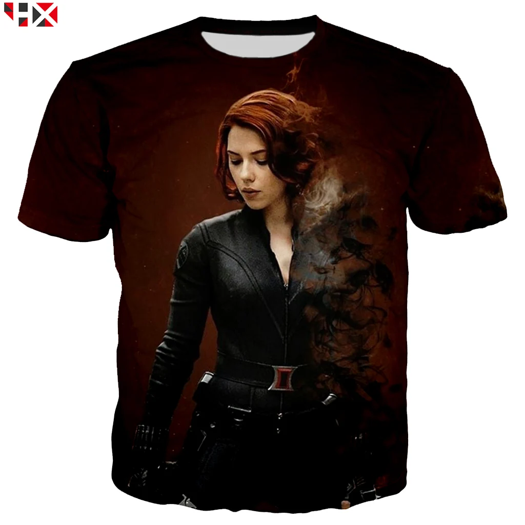 New 3D Print Avengers Endgame T Shirt Black Widow Men T Shirt Unisex Harajuku Style Streetwear Summer Sale Tops X221