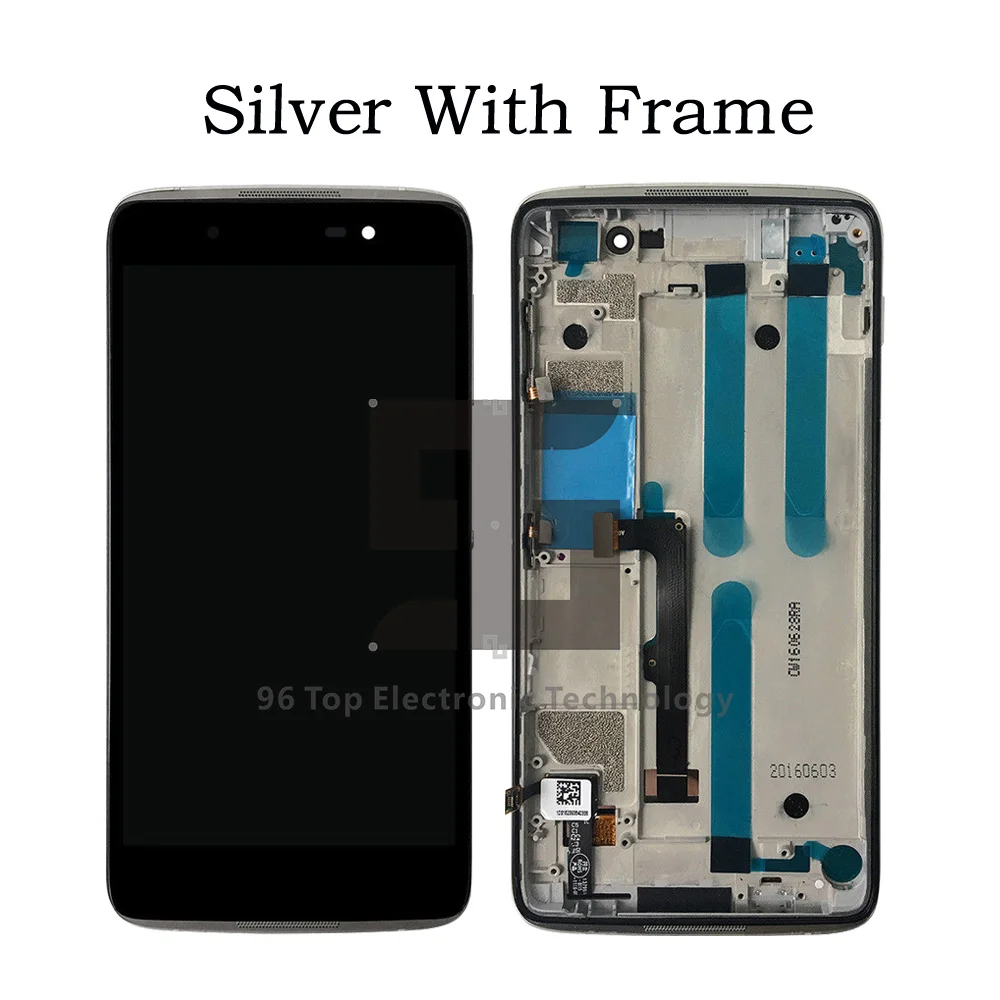 AA + lcd рамка для Alcatel One Touch Idol 4 LTE 6055 P 6055Y 6055B K ЖК дисплей сенсорный экран дигитайзер