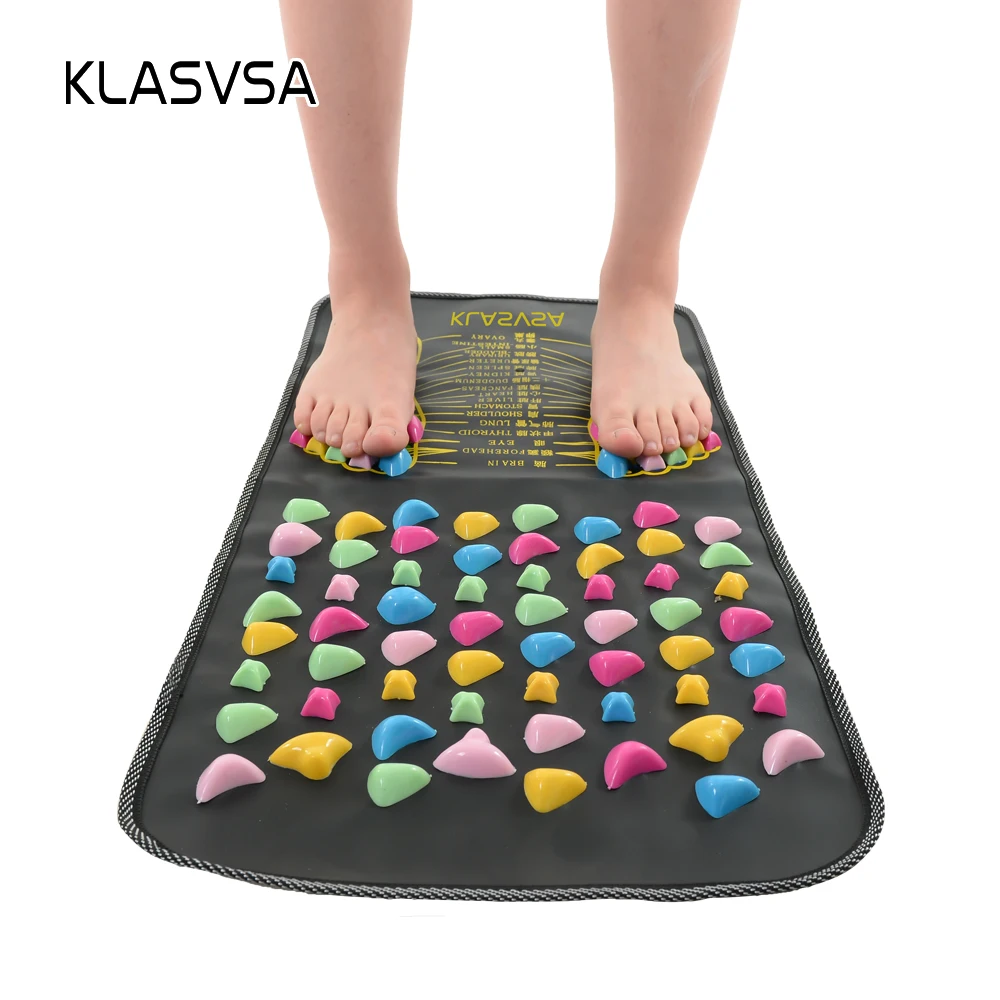 KLASVSA китайская Рефлексология ходьбы камень боль снимает Ноги массажер коврик