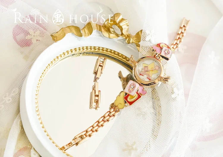 Япония Аниме Card Captor Sakura крыло со звездой леди Высокое качество часы водонепроницаемые наручные Косплей Аксессуары Реквизит