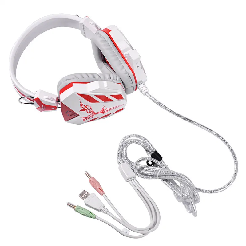 Hot Sale Cosonic CD-618 LED Light Gaming Headphone Hifi Stereo Game Headset Bass Earphone with Microphone for PC Gamer | Электроника