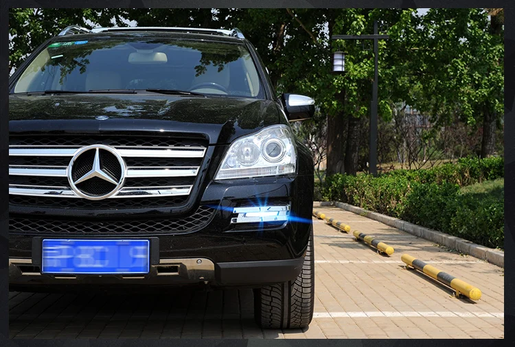 Автомобильный Стайлинг, дневной ходовой светильник для BENZ GL450 X164 светодиодный DRL GL350 GL450 GL400 светодиодный противотуманный светильник, передняя фара, автомобильные аксессуары