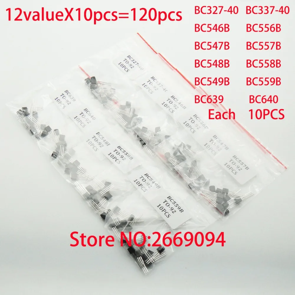12valuex10 шт. = 120 BC547B BC557B BC548B BC558B BC549B BC559B BC639 BC640 BC546B BC556B стандартная фотопроцедура TO 92
