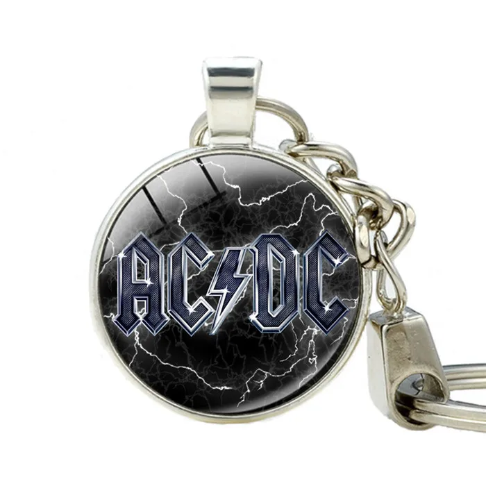 As Shown Классический Поп-браслет сувениры подарки ACDC кулон брелок Мода цинковый сплав AC/DC брелок - Цвет: As Shown