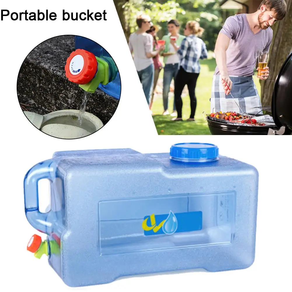 25L Portable Large Capacity Water Container Water Tank Bucket Outdoor Camping Picnic Driving Kettle With Faucet