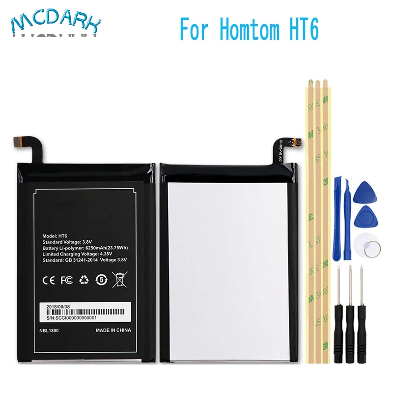Mcdark 6250 мАч аккумуляторы высокой производительности для Homtom HT6 Батарея запасные