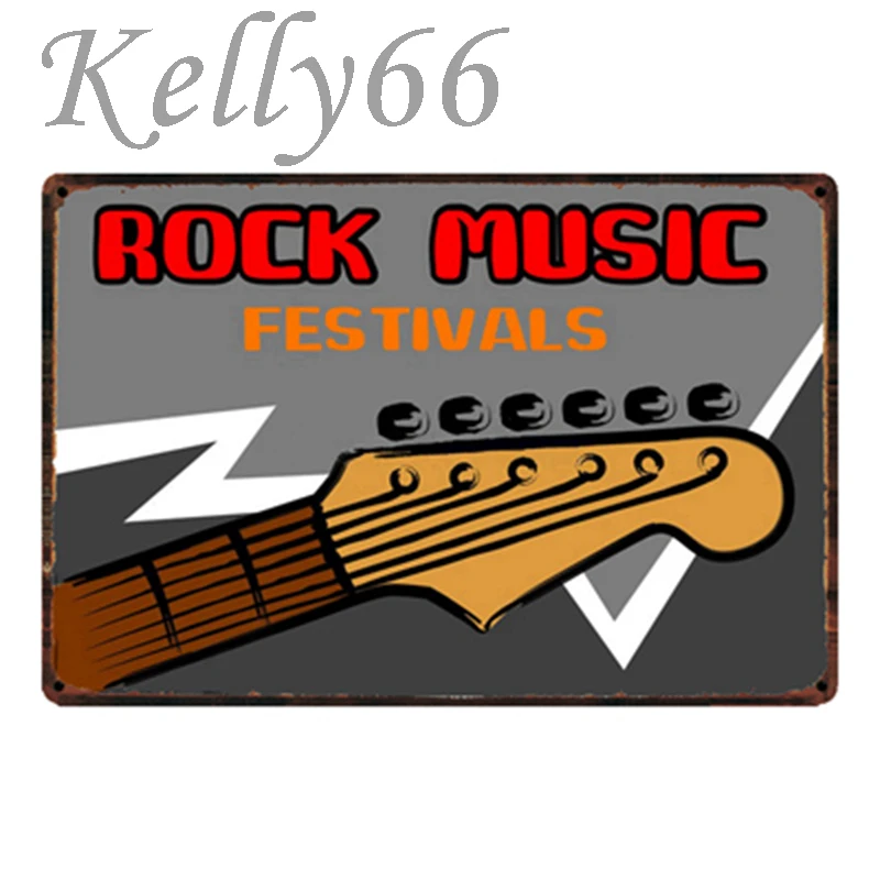 

[ Kelly66 ] Rock Metal Sign Tin Poster Home Decor Bar Wall Art Painting 20*30 CM Size y-1863
