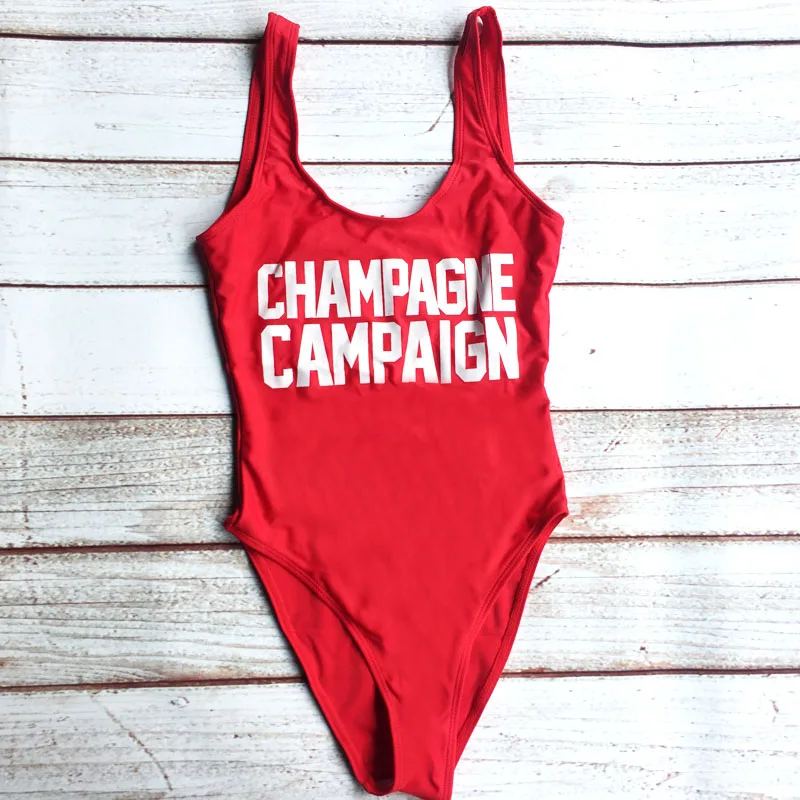 Женский слитный купальник цвета шампань вечерние купальники с буквенным принтом