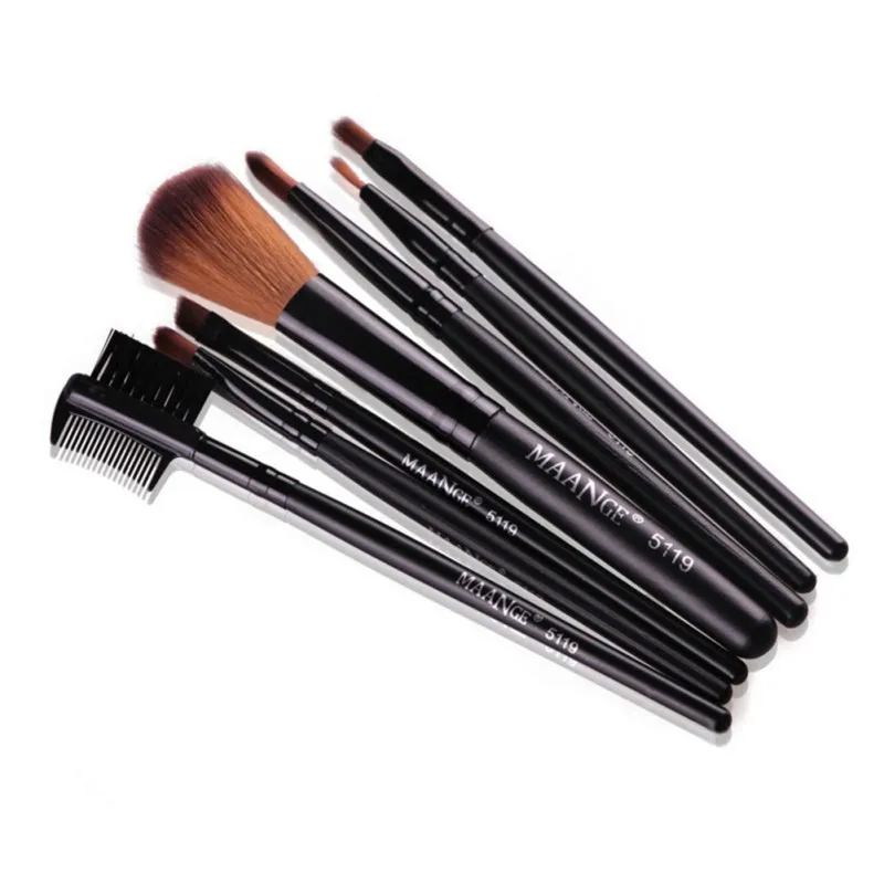 Набор профессиональных кистей для макияжа из козьей шерсти 7 шт.|makeup brush set|7pcs makeup