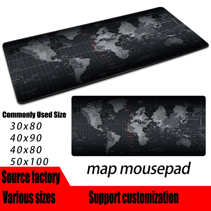 

Extra Large Mouse Pad Old World Map Gaming Mousepad Anti-slip Natural Rubber Gaming Mouse Mat with Locking Edge