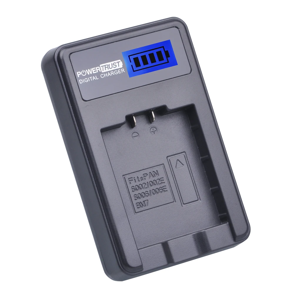 PowerTrust 1 шт. CGA-S006 CGR CGA S006E S006A S006 батарея+ ЖК-зарядное устройство USB для камеры Panasonic DMC FZ7 FZ8 FZ18 FZ28 FZ30 FZ35