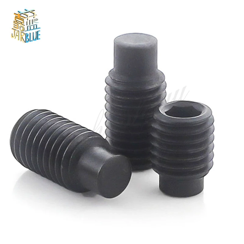 

M3 M4 M5 M6 M8 M10 M12 Of Grade 12,9 Carbon Steel Convex End Set Screws Black Internal Hexagon Screws Headless Machine Screws