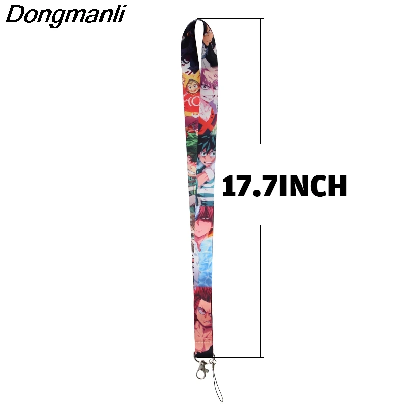 DMLSKY Anime hero boy Keychains Lanyard Neck Key Strap for Phone Keys ID Card Cartoon Lanyards M2347 | Украшения и аксессуары