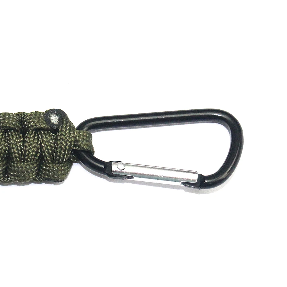 Универсальныe для использования в походных условиях Paracord шнурки Брелоки для ключей связка для ключей с Карабин Paracord брелок для выживания