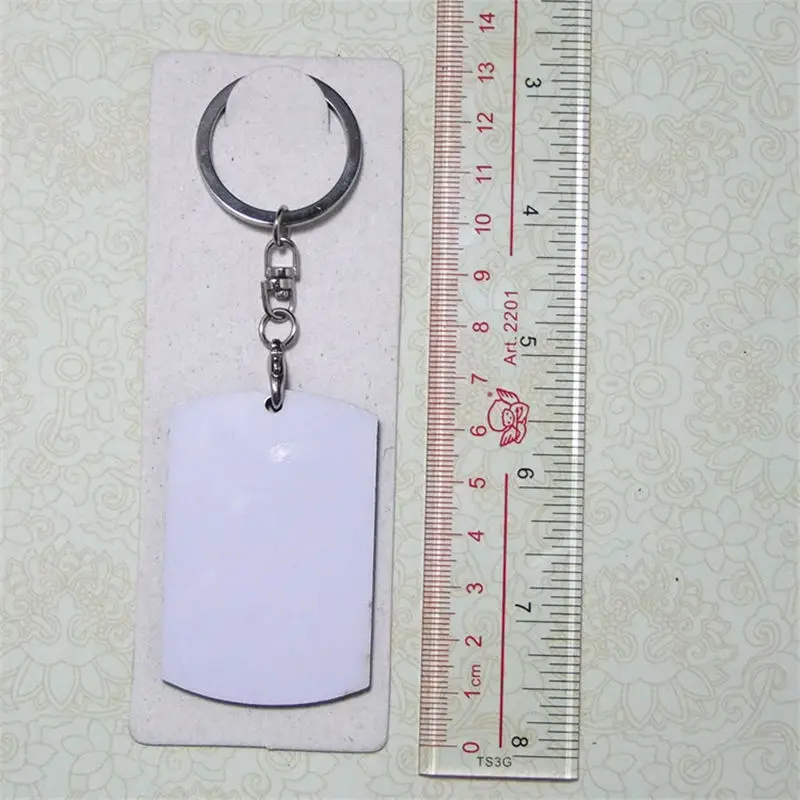 sublimation blank MDF keychains for women men fashion personal customization ellipse keychain heat transfer materials wholesale | Украшения