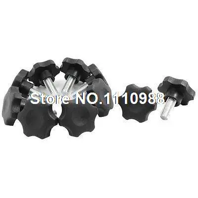 

10 Pieces M10 Thread Hole 40mm Head Diameter Star Clamping Knobs Part