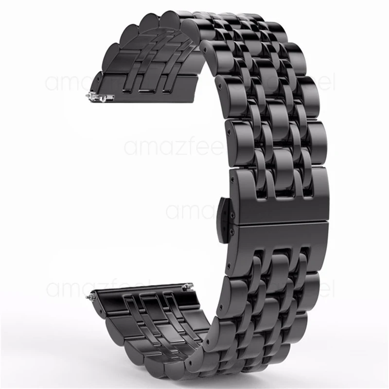 Браслет из нержавеющей стали для Huami Amazfit ремешок Bip Смарт часы stratos 2 pace GTR 47 мм 42 GTS