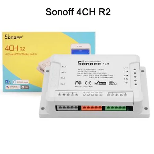 Sonoff 4CH R2 умный Wi-Fi переключатель домашний Wi-Fi светильник 4 банды 3 режима работы инчинг Блокировка для Alexa
