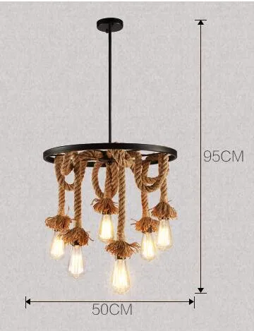 2020 New Modern hemp rope Pendant Lights Industrial Lamp XUYIMING | Освещение